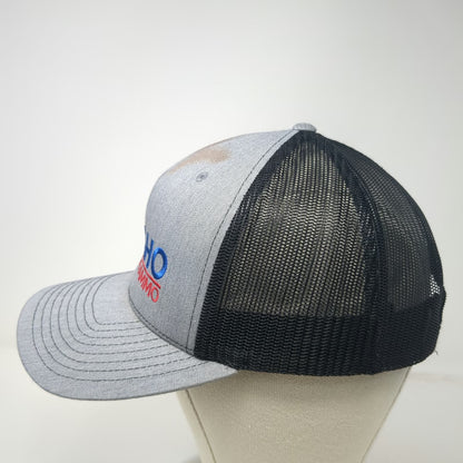 Richardson Trucker Hat Gray Black Blue Red One Size Idaho Arms & Ammo Snapback