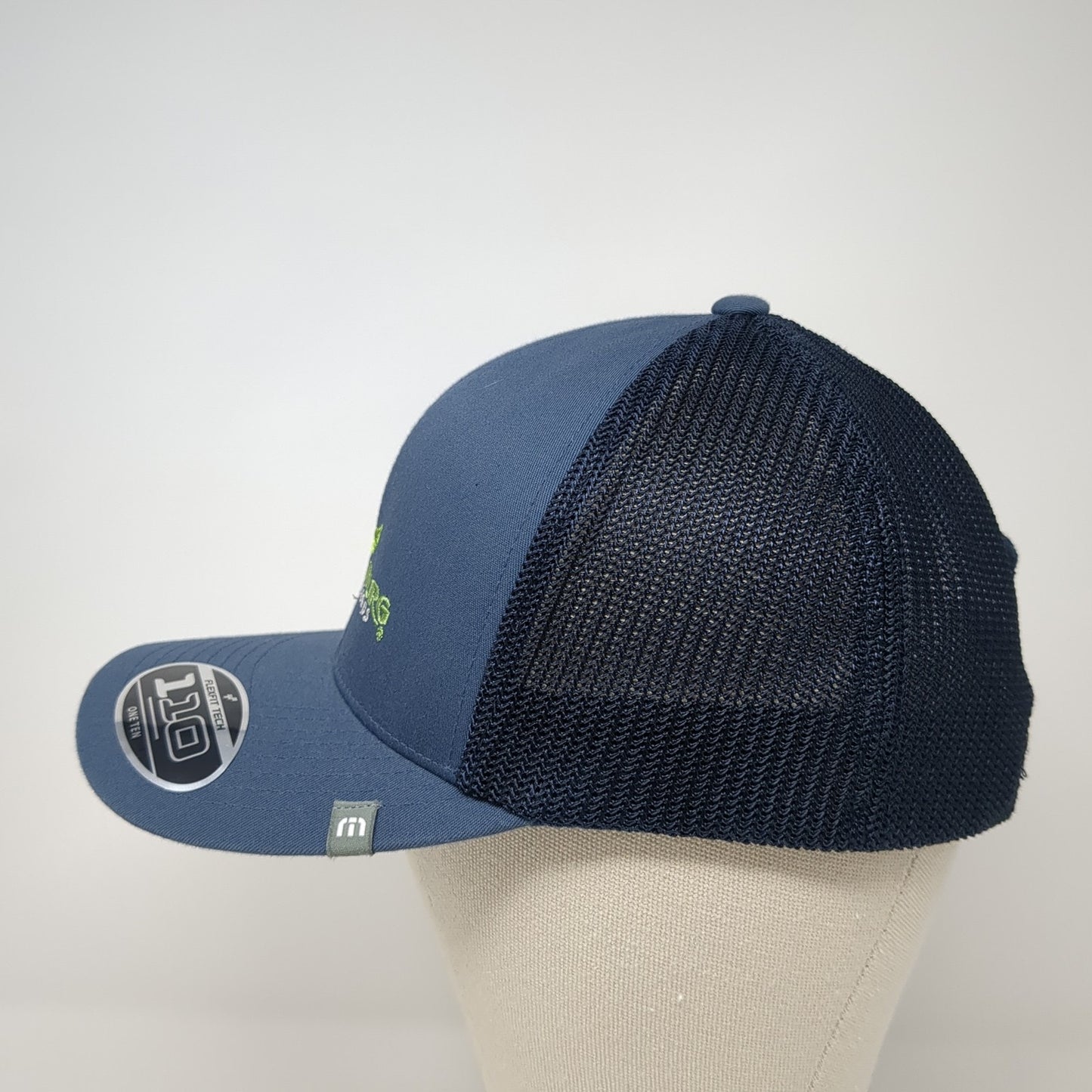 Kingsburg Orchards Snapback Trucker Hat Blue OS Mesh Back 110 Flexfit Yupoong