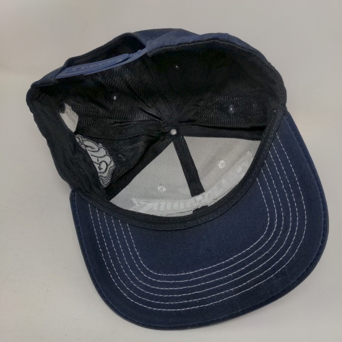 Backwoods Snapback Hat Blue One Size Embroidered 6 Panel Colorblock