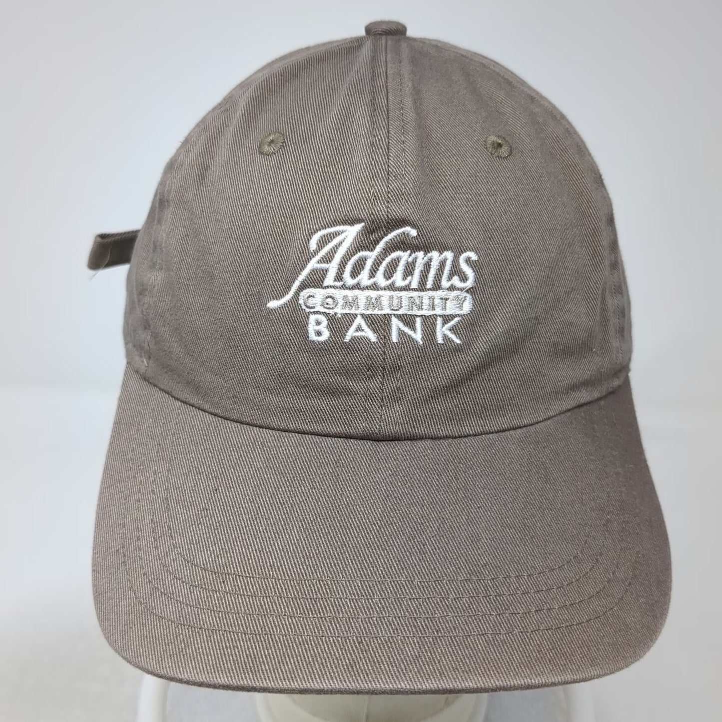 Ahead Baseball Cap Brown One Size Adams Community Bank Slideback Cotton Hat