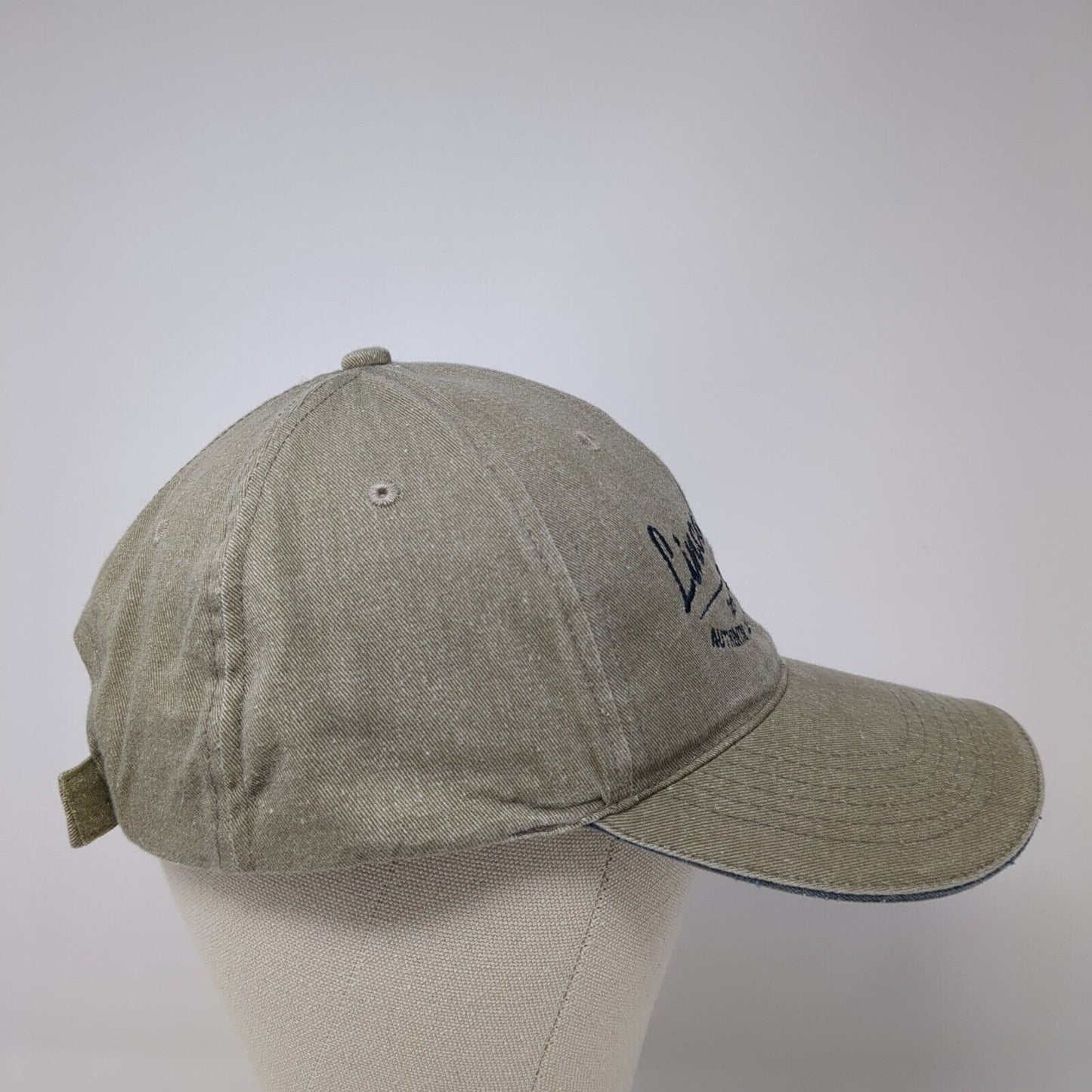 Lincoln City Trade Mark Strapback Hat Tan One Size Adjustable Embroidered