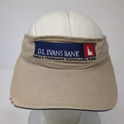D.L. Evans Bank Idaho's Hometown Community Bank Sun Visor Hat Brown One Size