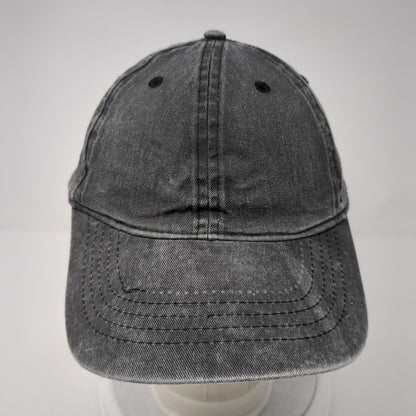 Unbranded Strapback Hat Gray One Size Adjustable Vented Holes 6 Panel Blank