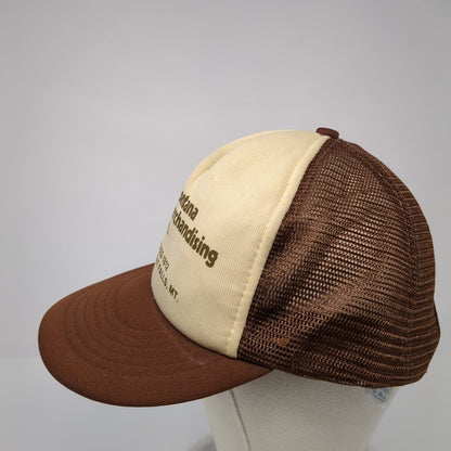 Montana Merchandising Inc Snapback Trucker Hat Brown One Size Mesh Back