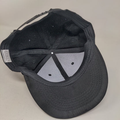 Unbranded Snapback Hat Black One Size Adjustable Devil Horn Vented Holes Blank
