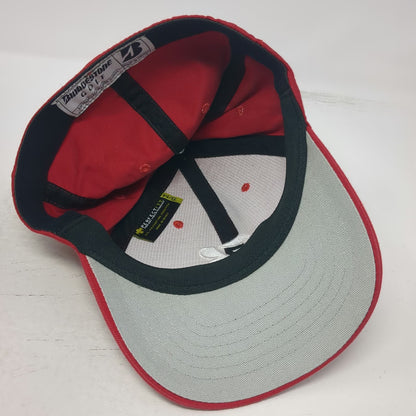 Bridgestone Golf Baseball Cap Red M Stretch Fit B330 Logo Side Embroidery Hat