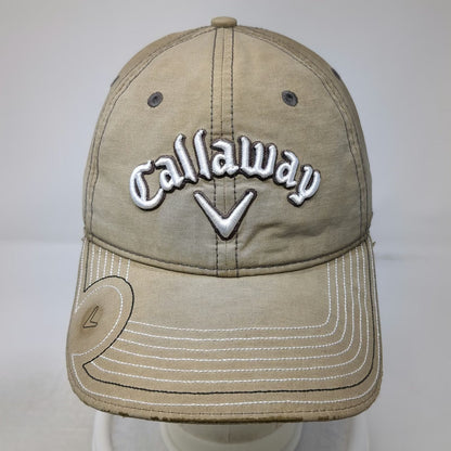 New Era Callaway Odyssey Golf Hat Beige One Size Baseball Cap Strapback Logo