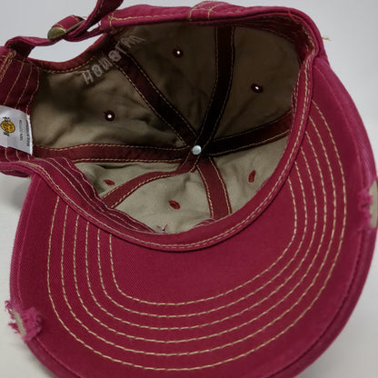 Hard Rock Cafe Baseball Cap Red One Size Honolulu Embroidered Slideback Hat