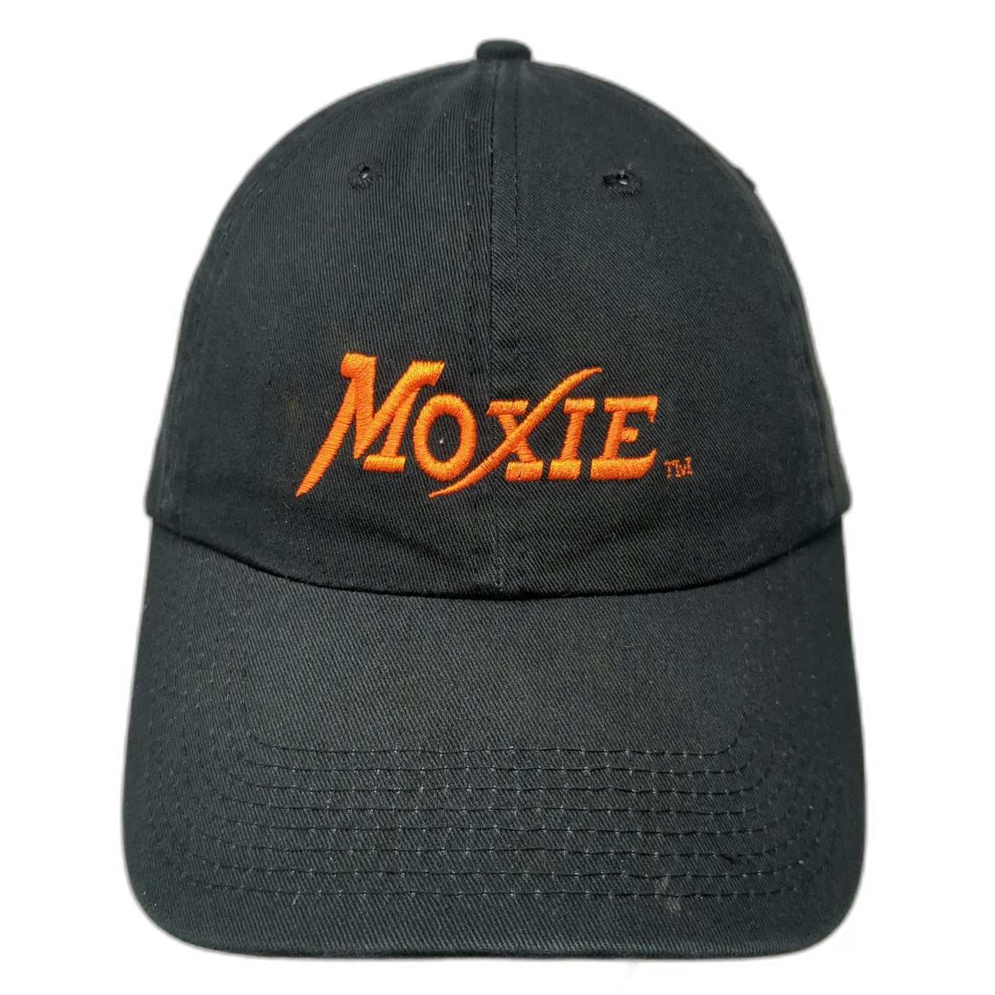 Fahrenheit Baseball Cap Black OS Embroidered Moxie Logo Hat Slideback Cotton