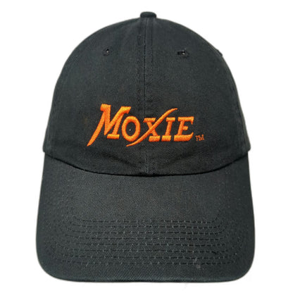Fahrenheit Baseball Cap Black OS Embroidered Moxie Logo Hat Slideback Cotton