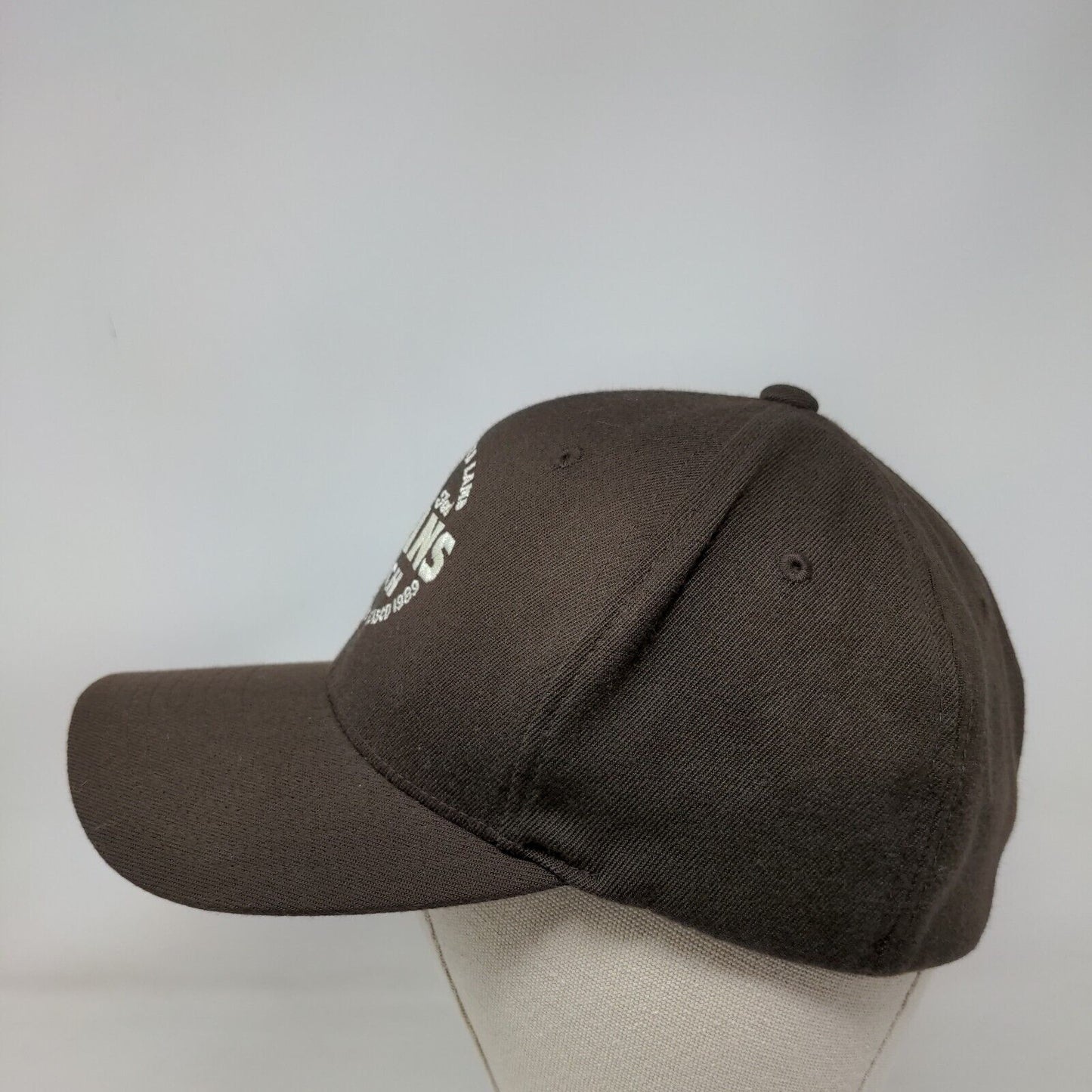 Atkins Ranch Fitted Hat Brown Large/XL Embroidered Flexfit Yupoong