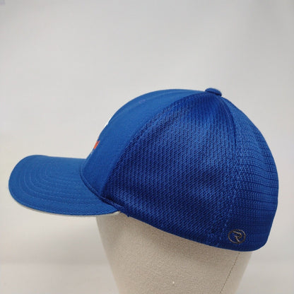 Optimist Football Fitted Trucker Hat Blue S/M Embroidered Mesh Back Richardson