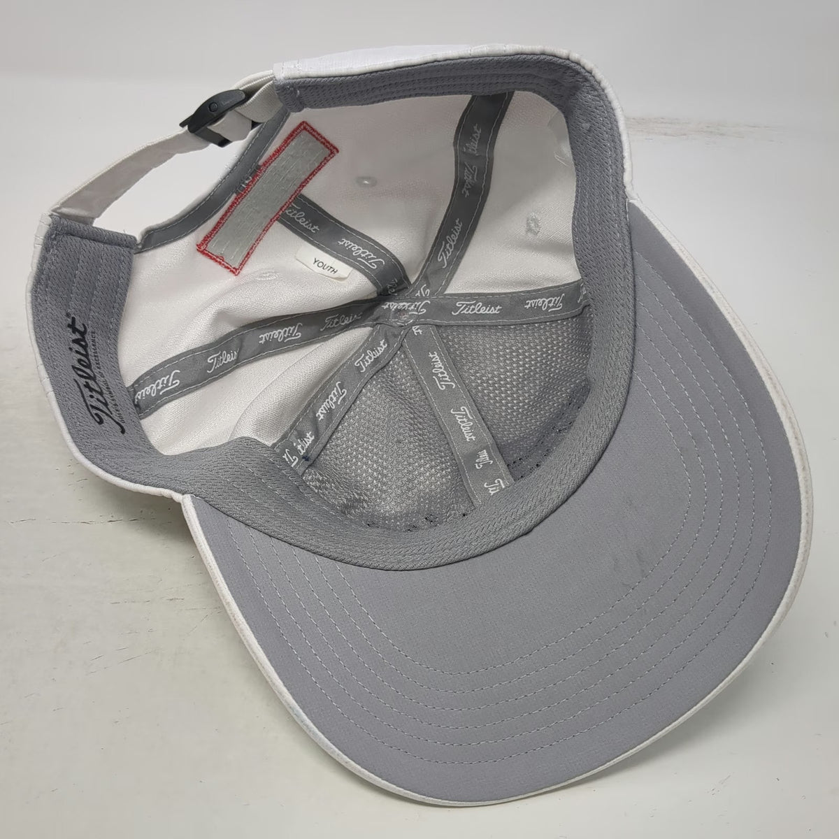 Titleist Baseball Cap White One Size Pro V1 FootJoy Adjustable Slideback hat