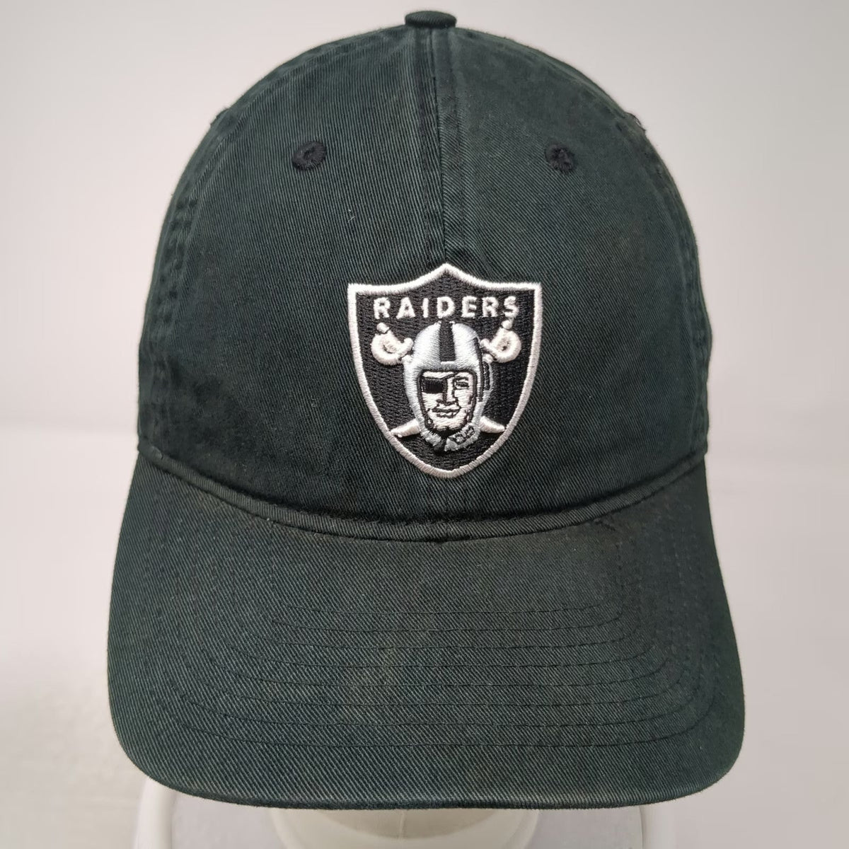 Reebok Baseball Cap Green L Oakland Raiders NFL Shield Logo Fitted Onfield Hat
