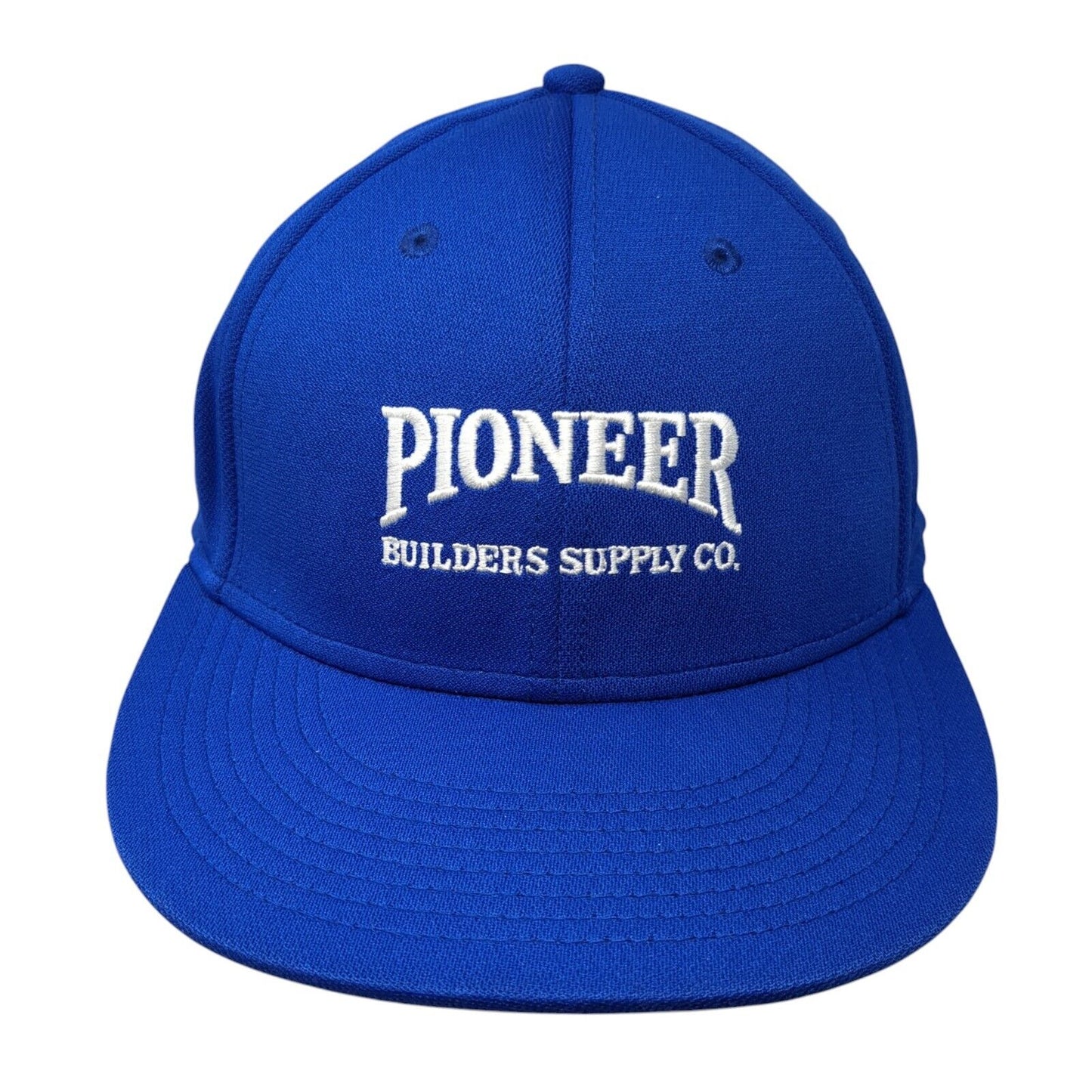 Pioneer Builders Supply Co. Fitted Hat Blue L/XL Embroidered 6 Panel Polyester