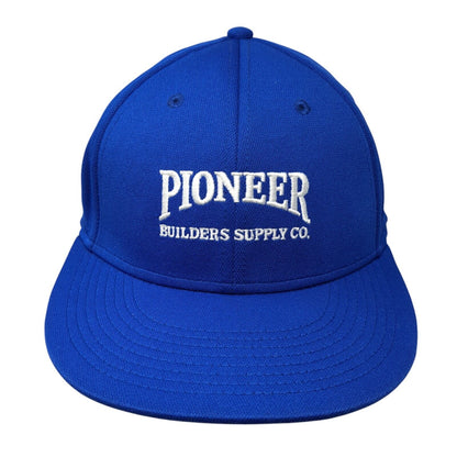 Pioneer Builders Supply Co. Fitted Hat Blue L/XL Embroidered 6 Panel Polyester
