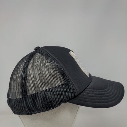 Letter H Snapback Mesh Back Trucker Hat Black OSFM Embroidered Otto