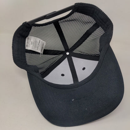 Columbia Snapback Trucker Hat Black One Size Adjustable Vented Holes Mesh Back