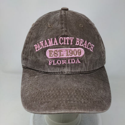 Panama City Beach Florida Est. 1909 Strapback Hat Brown OSFA Embroidered ESY