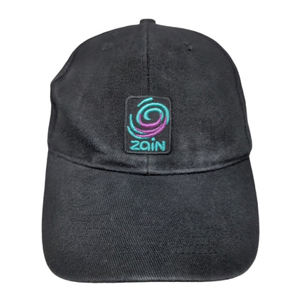 Zain Slideback Hat Black One Size Embroidered Adjustable Vent Holes