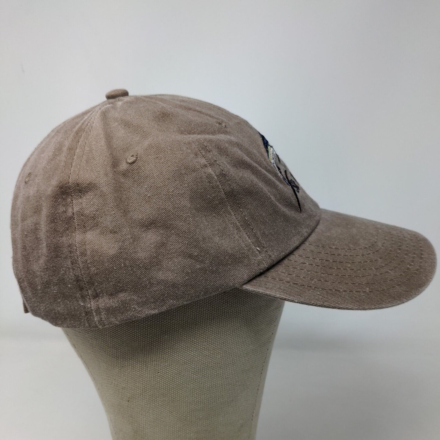 BJR Classic Headwear Men's Strapback Hat Tan Embroidered St. Augustine FL Logo