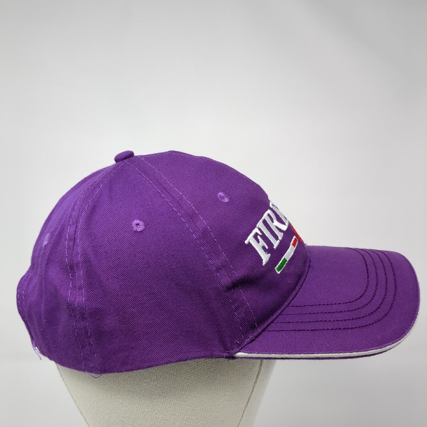 Firenze Italia Strapback Hat Purple One Size Adjustable Embroidered