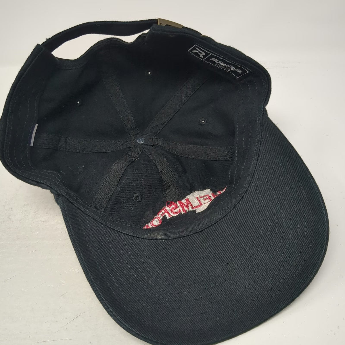 Richardson Baseball Cap Black One Size Chelmsford Lumber Slideback Cotton Hat