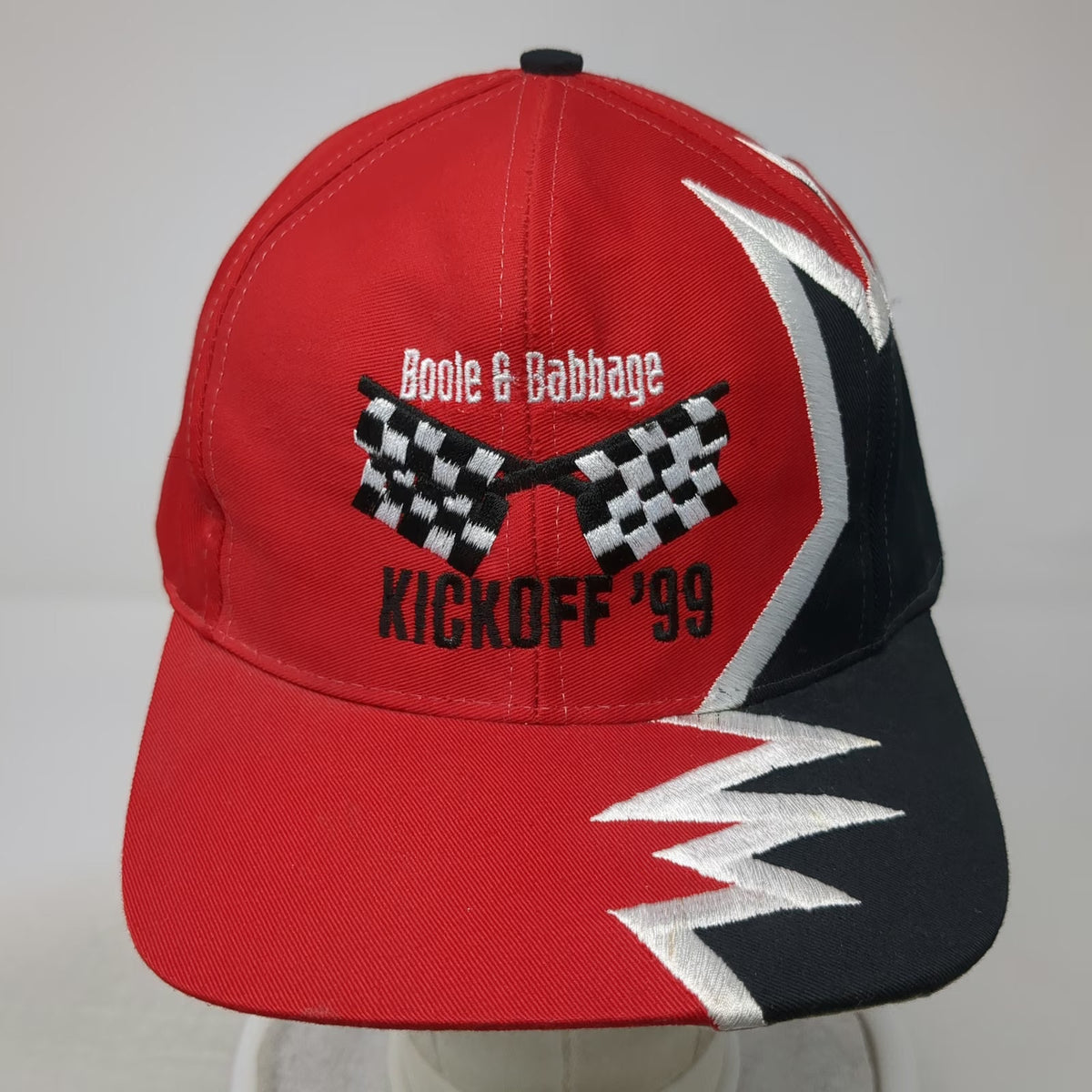 Kati Baseball Cap Red Black One Size Boole Babbage Kickoff 99 Checkered Flag Hat