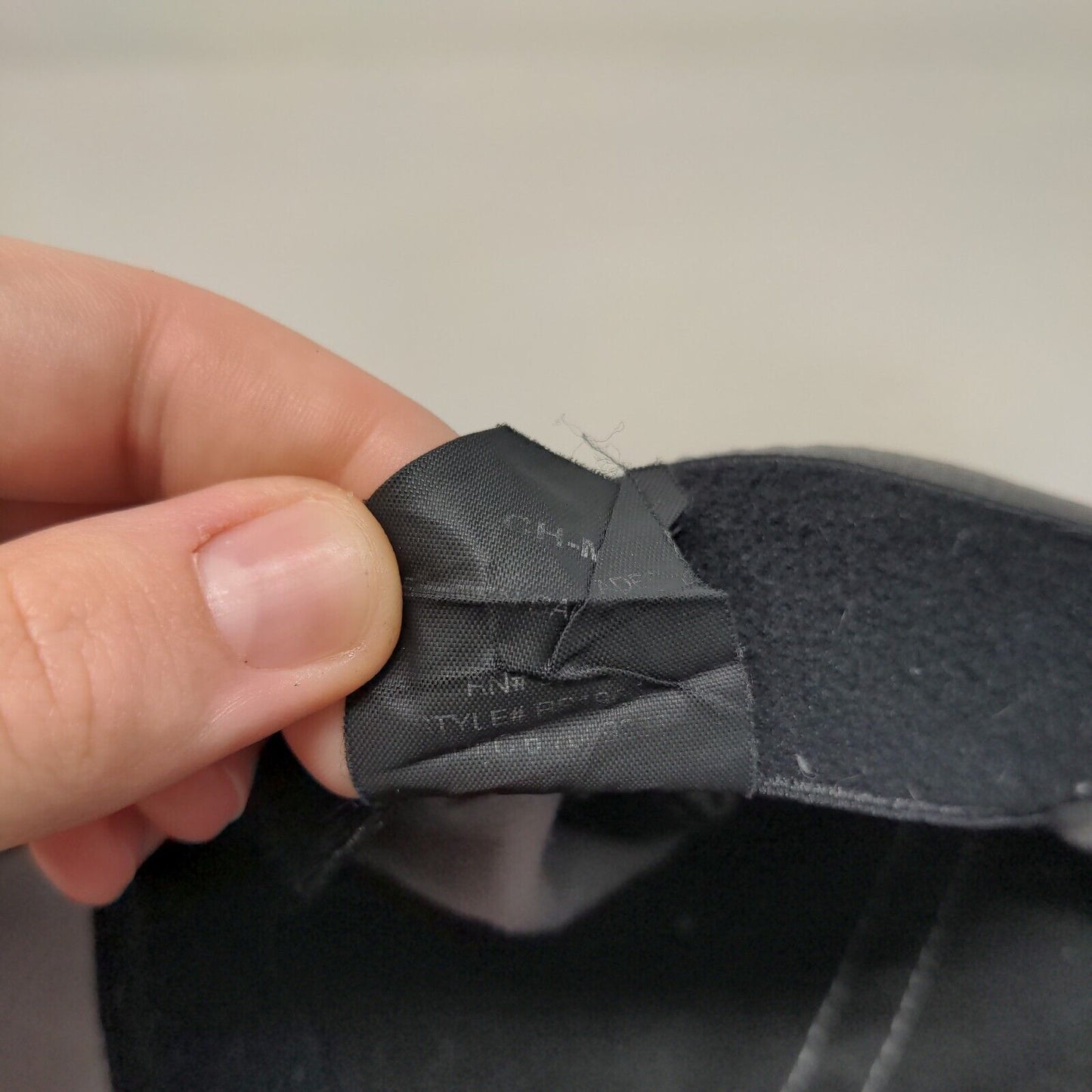 Russell Fitted Hat Gray S/M Lightweight Graphic Logo Vented Holes 6 Panel