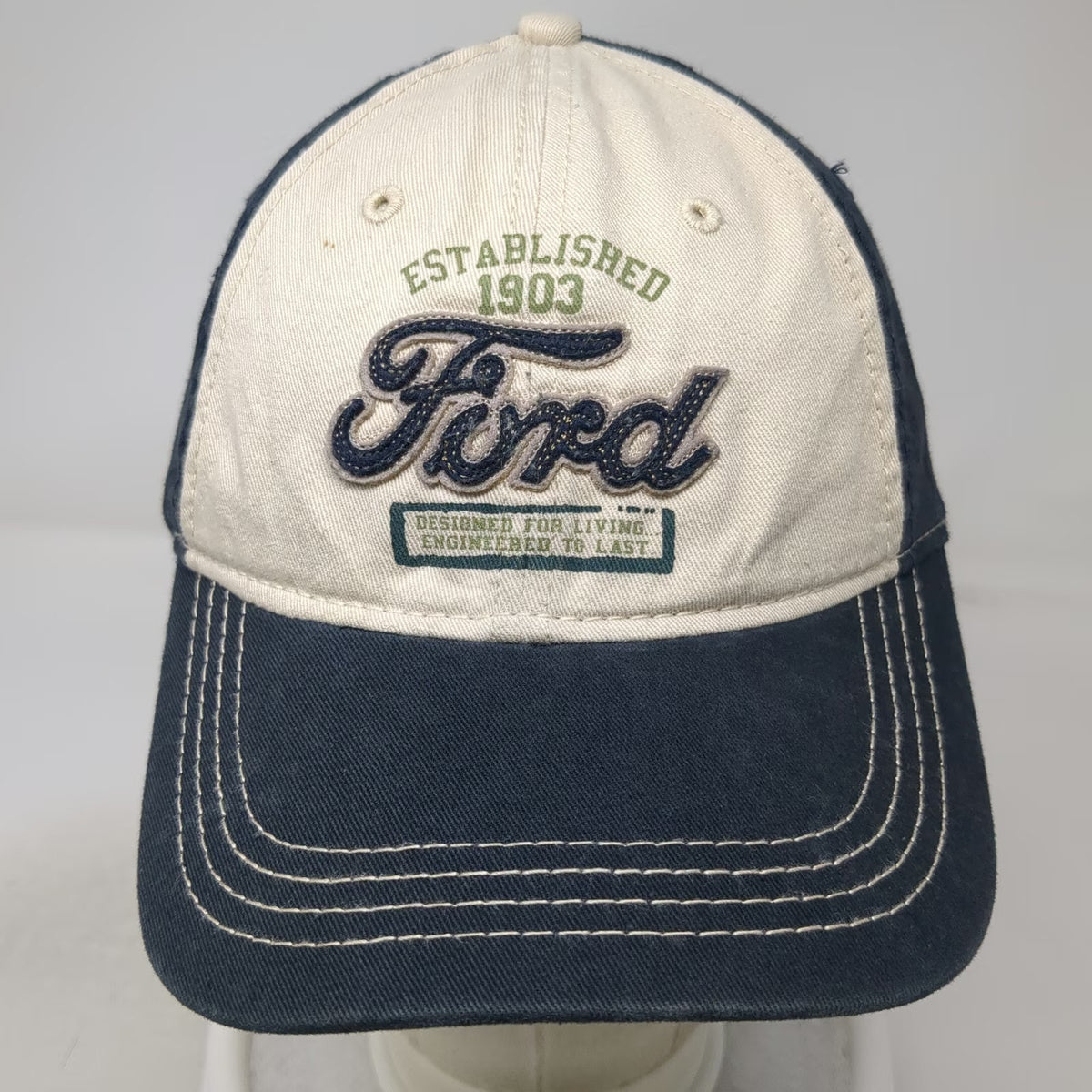 H3 Sportgear Baseball Cap Blue One Size Ford Logo 1903 Strapback Cotton Hat