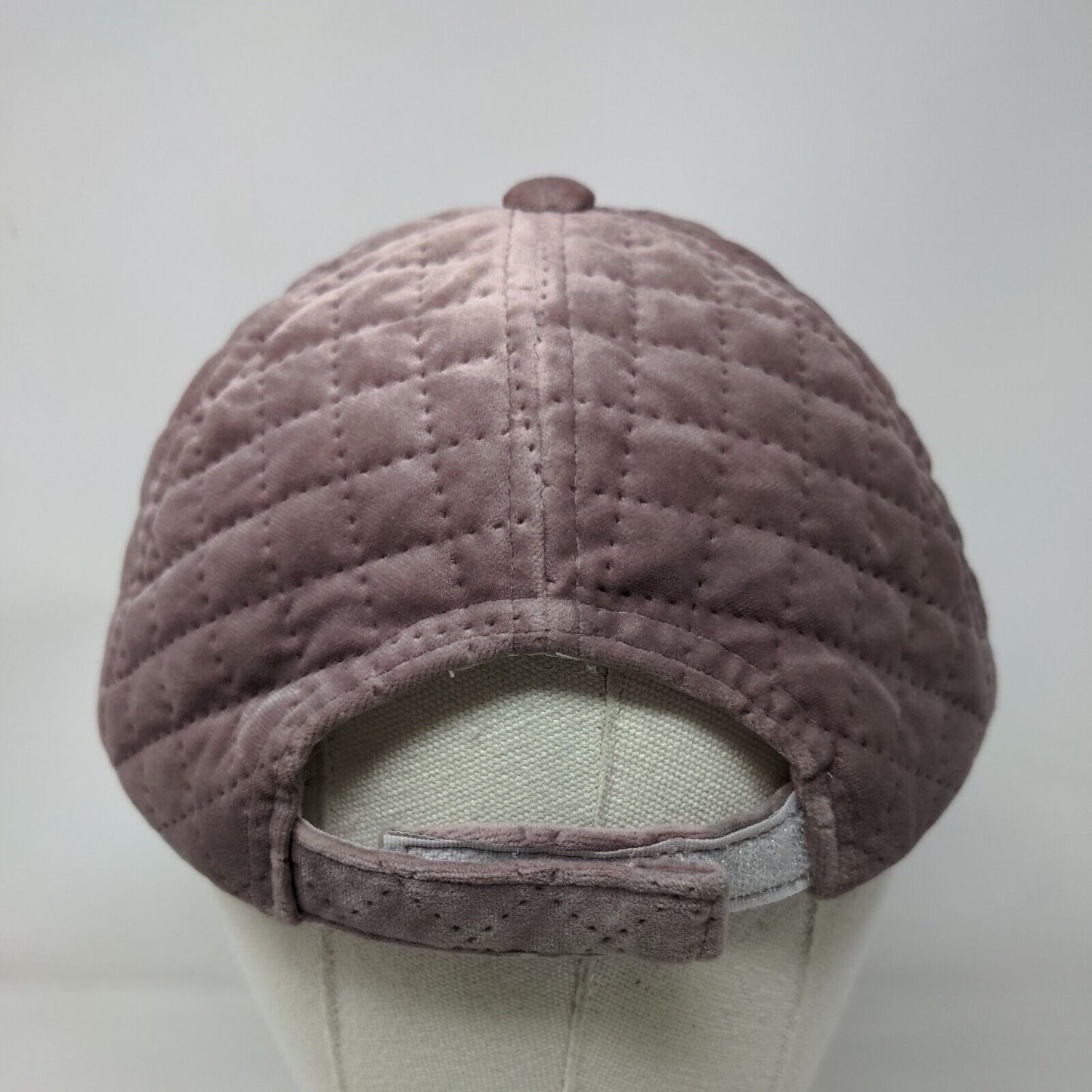David & Young Quilted Strapback Hat Pinkish-Purple One Size 6 Panel Blank