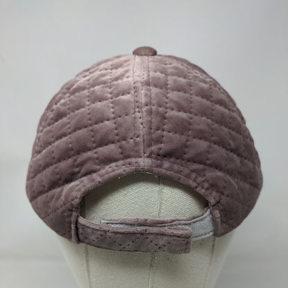 David & Young Quilted Strapback Hat Pinkish-Purple One Size 6 Panel Blank