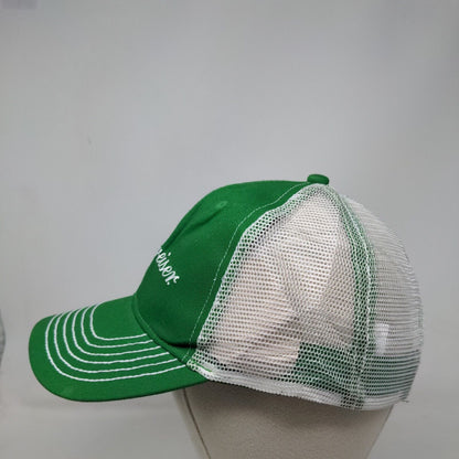 Budweiser Strapback Trucker Hat Green OSFM Embroidered Mesh Back Clover