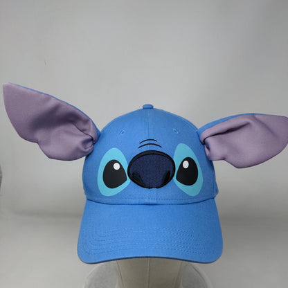 Stitch Ear Strapback Hat Blue One Size Adjustable Vent Holes Disney