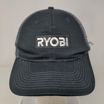 RYOBI Snapback Trucker Hat Black One Size Adjustable Mesh Back Port Authority
