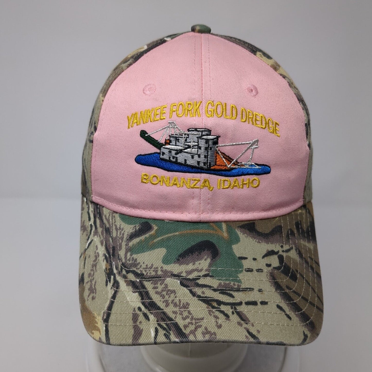 Yankee Fork Gold Dredge Bonanza Idaho Strapback Hat Camo OS Adjustable Otto