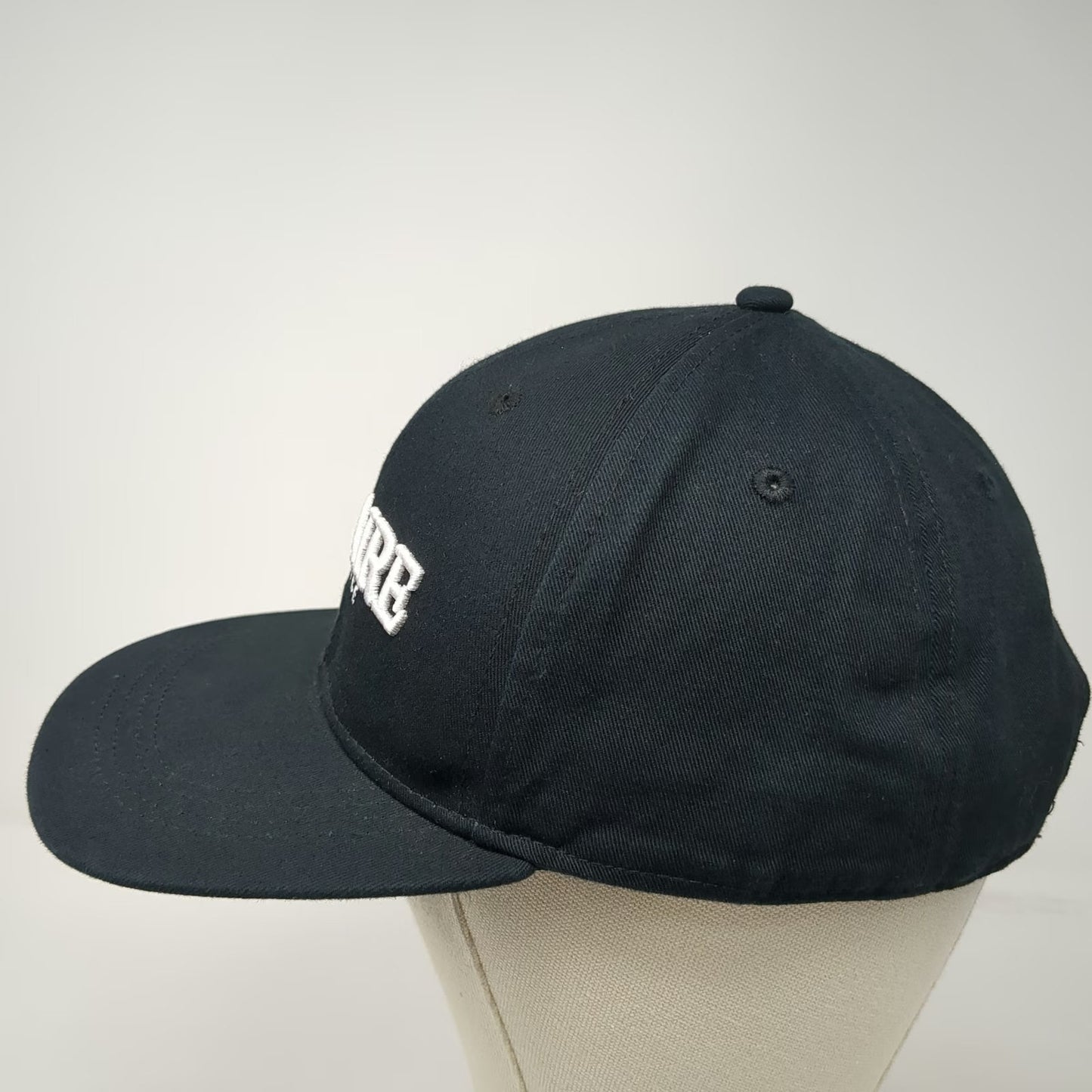 Luc Belaire France Snapback Hat Black White One Size Embroidered Cotton Logo