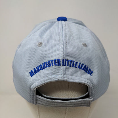 Martin Men's Strapback Hat Gray Blue Embroidered Manchester Little League Logo