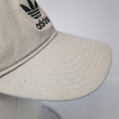 Adidas Trefoil Slideback Hat Tan One Size Adjustable Embroidered Logo