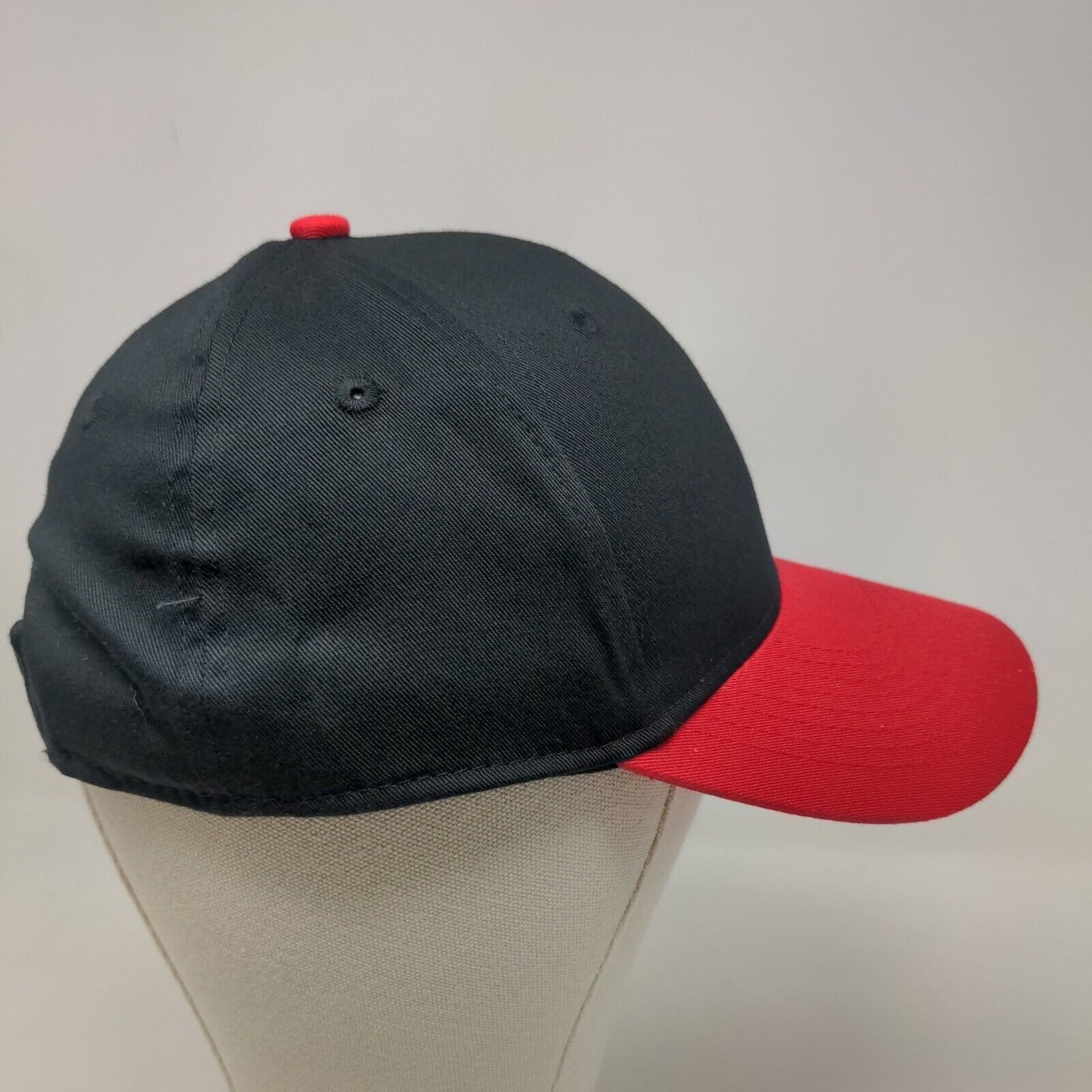 Augusta Sportswear Boy's Strapback Hat Black Red Blank 100% Cotton