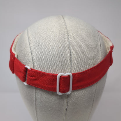 Sanibel Island Slideback Sun Visor Hat Red One Size Adjustable Outdoor