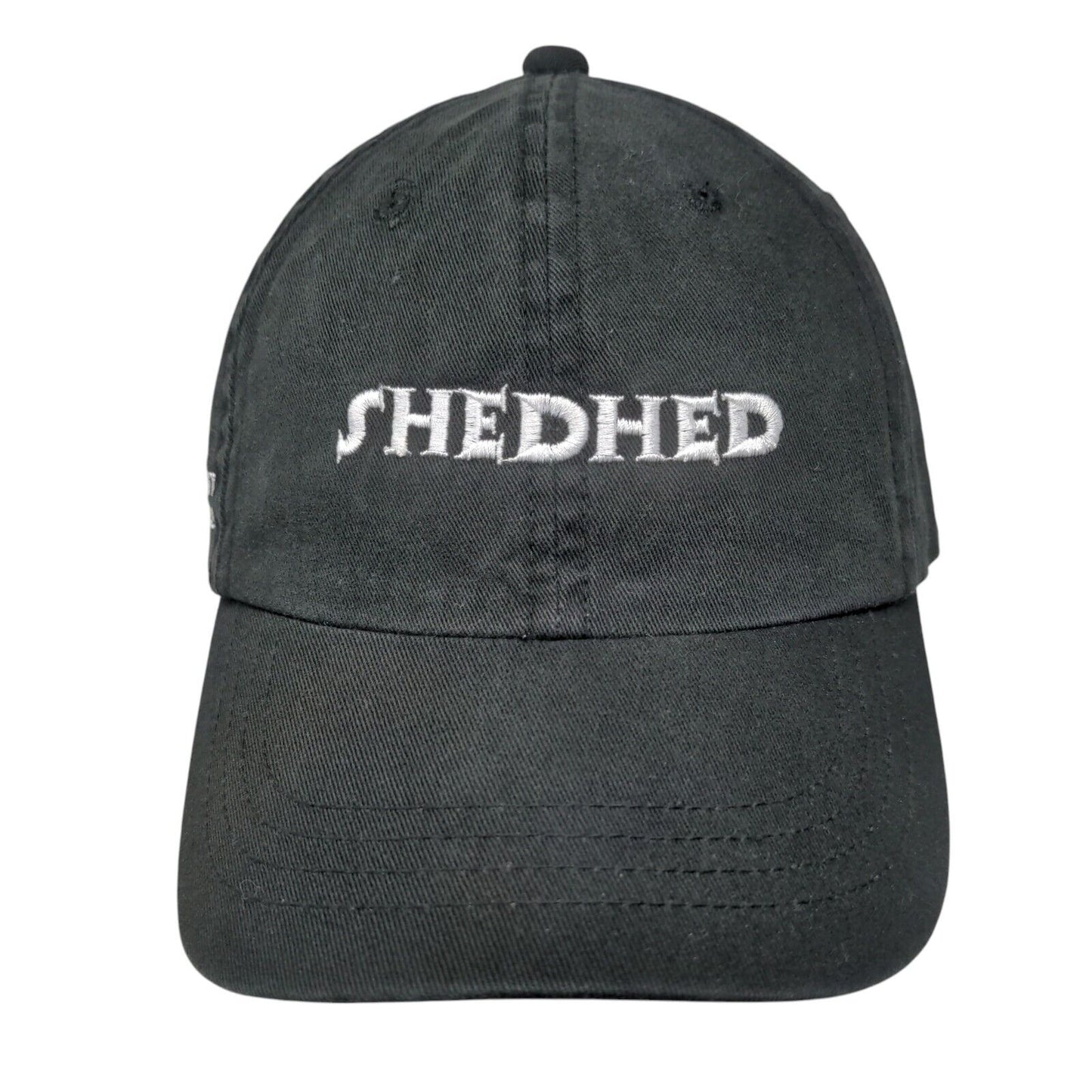 ShedHed Slideback Hat Black OSFM Adjustable Embroidered Vent Holes