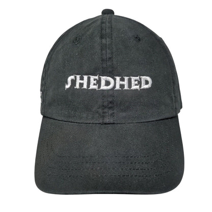 ShedHed Slideback Hat Black OSFM Adjustable Embroidered Vent Holes