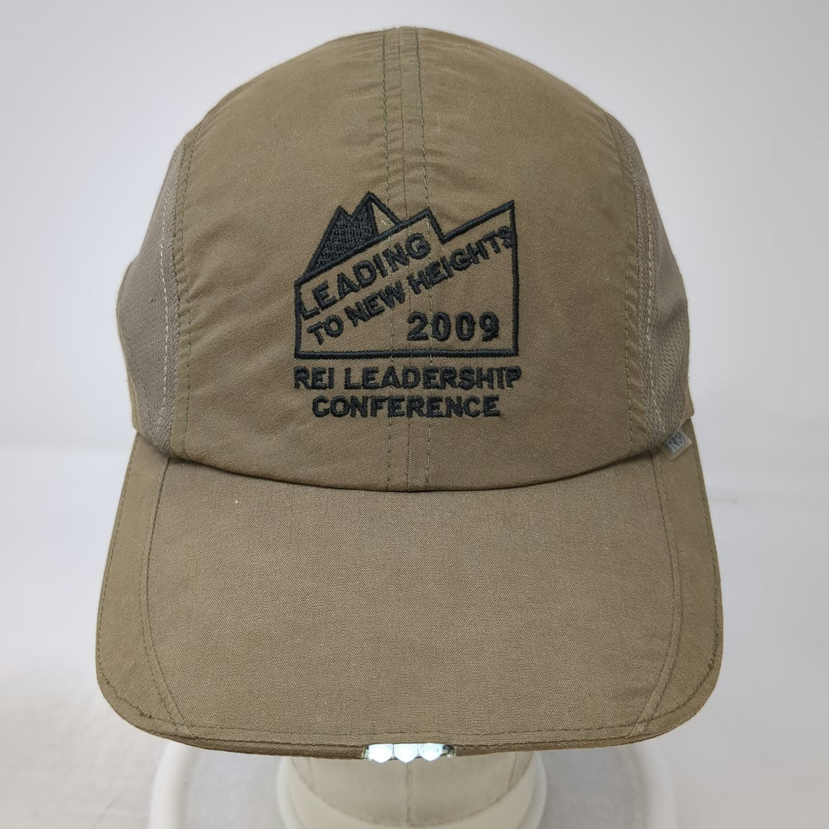 REI Baseball Cap Brown One Size 2009 Leadership Conference LED Light Brim Hat