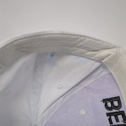 BEHR Strapback Hat White One Size Adjustable Embroidered Vented Holes 6 Panel