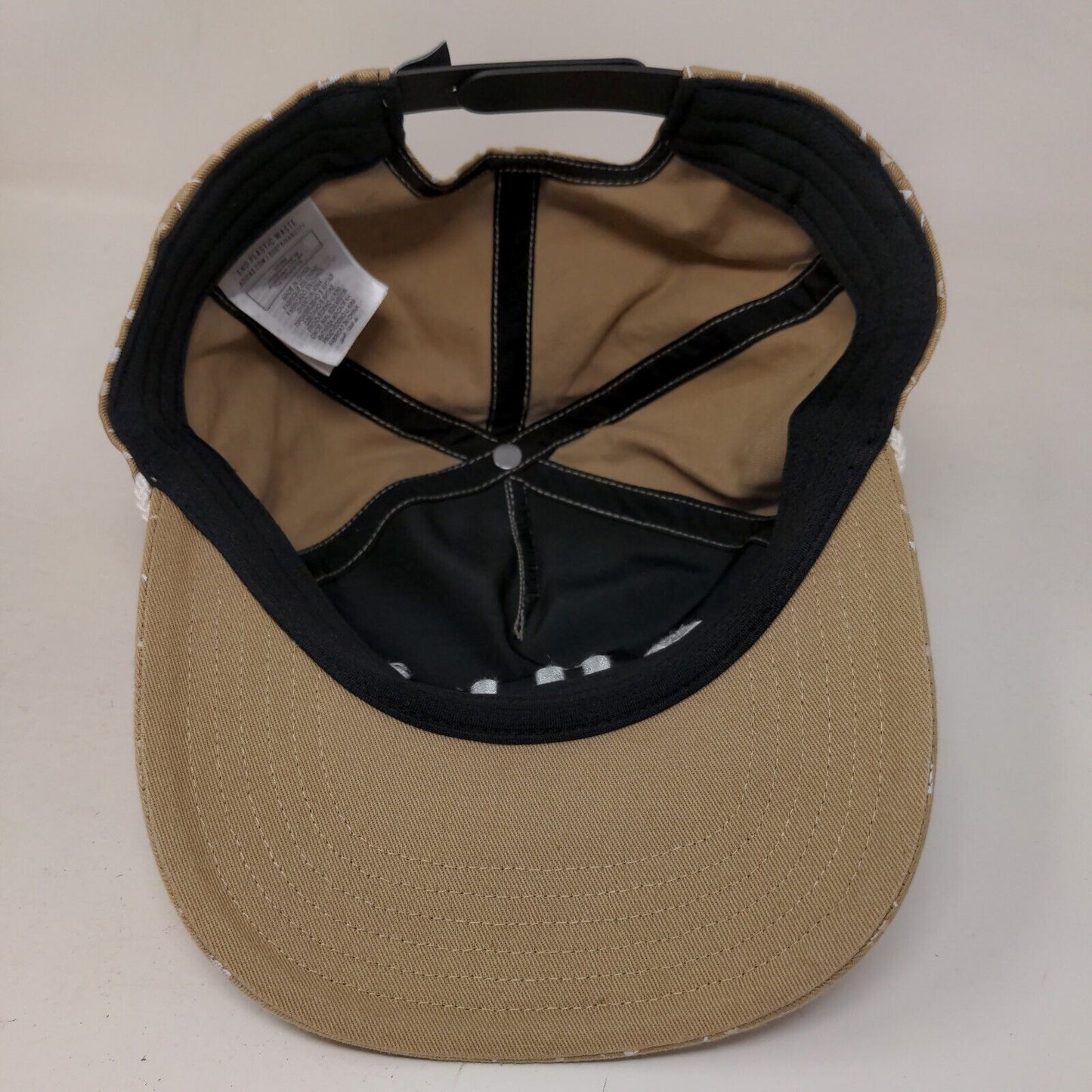 Adidas Golf Snapback Rope Hat Tan One Size Embroidered All Over Print