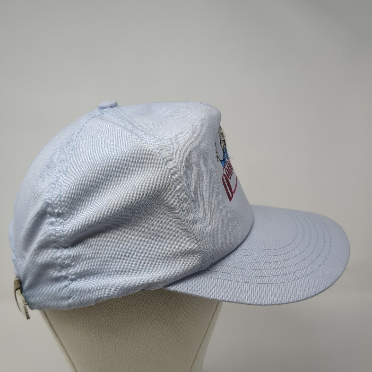 Donovans Slideback Baseball Cap Blue OS Adjustable Embroidered Pins & Patches