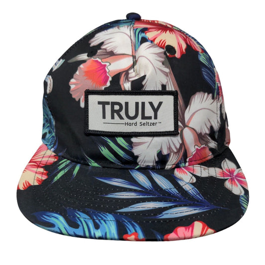 TRULY Hard Seltzer Snapback Hat Multicolor One Size Adjustable Floral Print