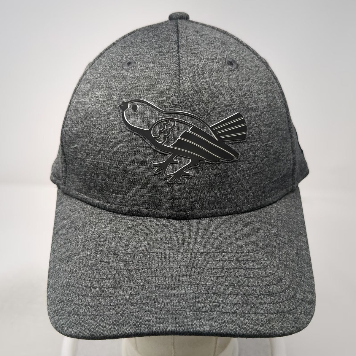 Baltimore Orioles MLB New Era Baseball Cap Hat Gray L 39THIRTY Stretch Fit Tonal