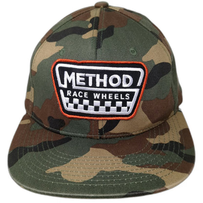 Method Race Wheels Snapback Green Brown Black Camo One Size Flat Brim Hat